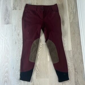 RJ classics red schooling breeches, size 28R